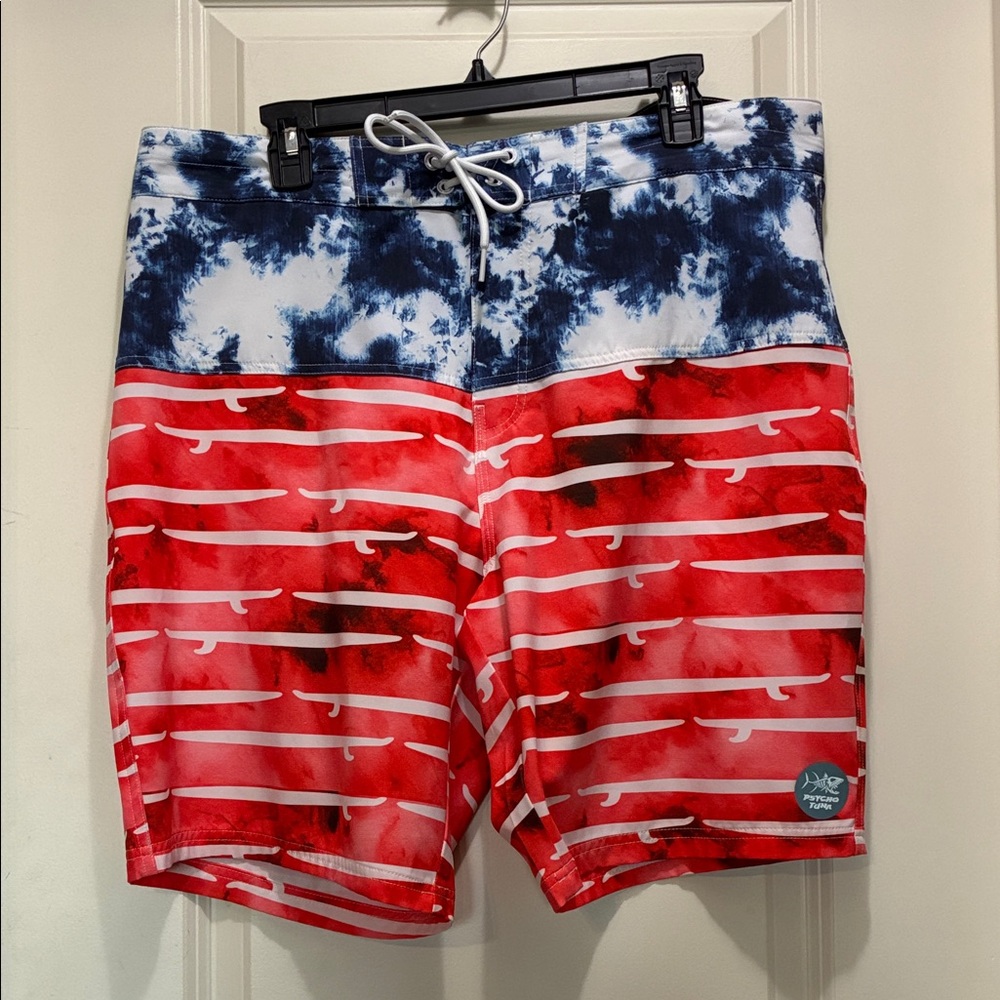 Psycho Tuna size 36 Red and Blue Men's Board Shorts